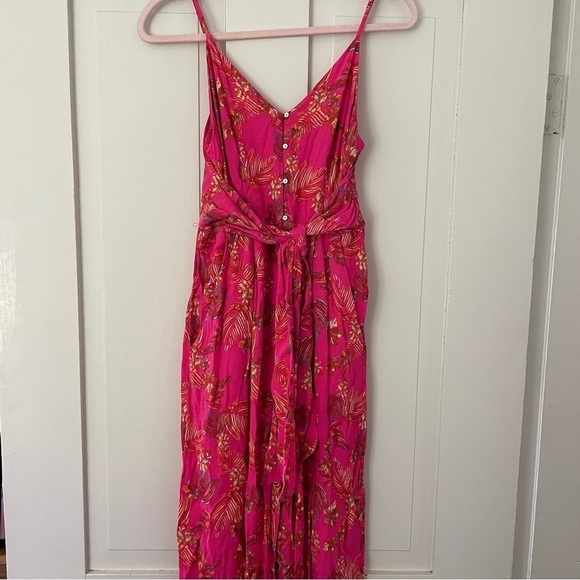 Free People Hot Pink Printed Hot Tropics Jumpsuit - Picture 5 of 16